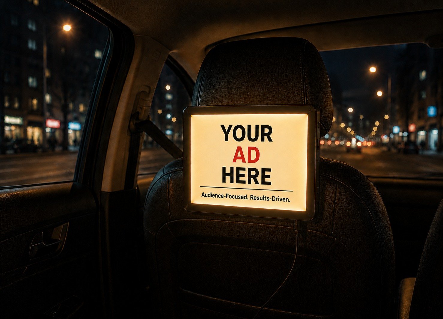 In-vehicle advertising display
