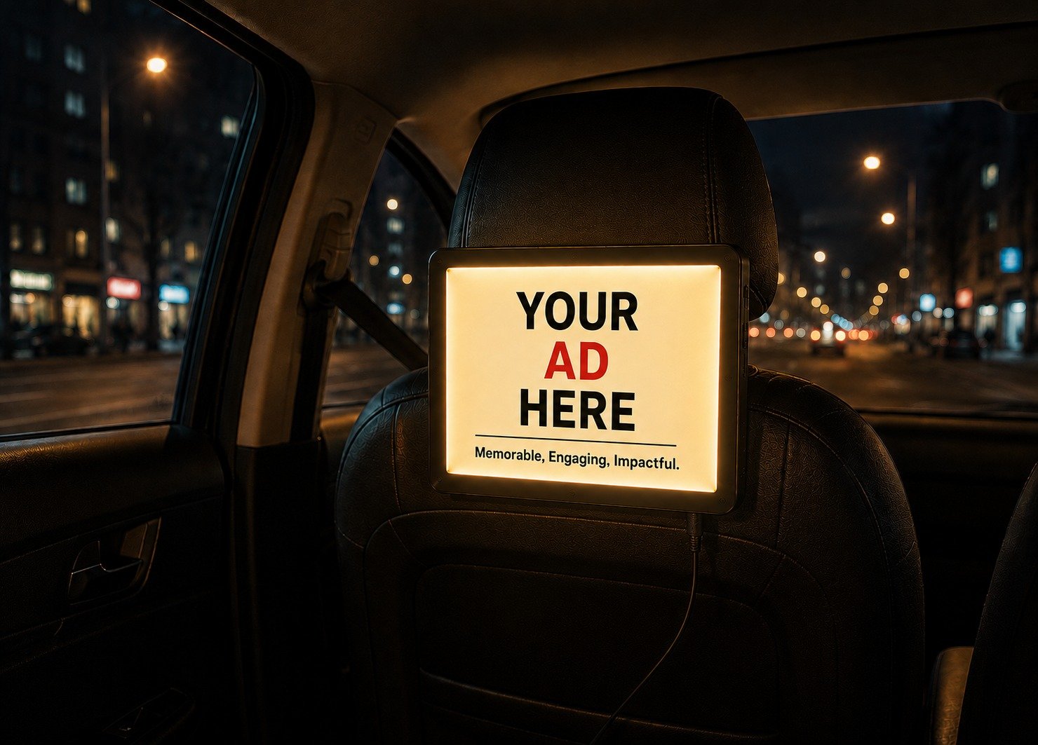 In-vehicle advertising display