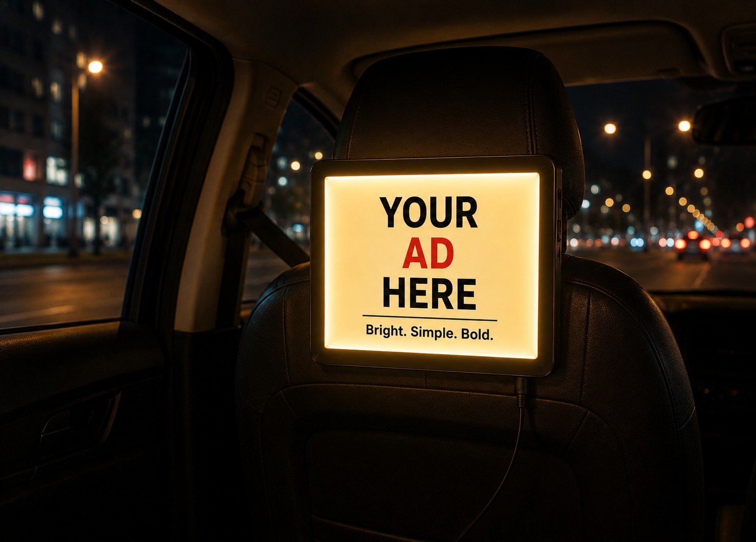 In-vehicle advertising display
