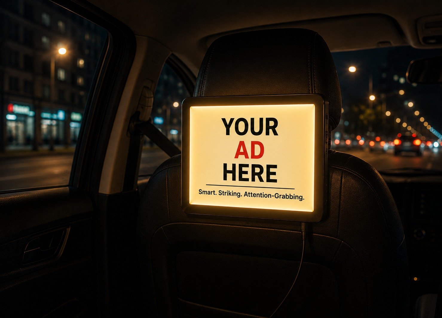 In-vehicle advertising display