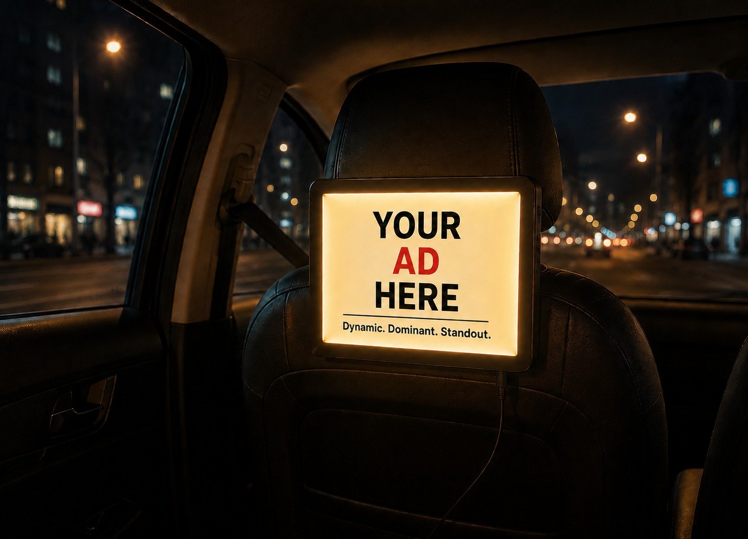In-vehicle advertising display