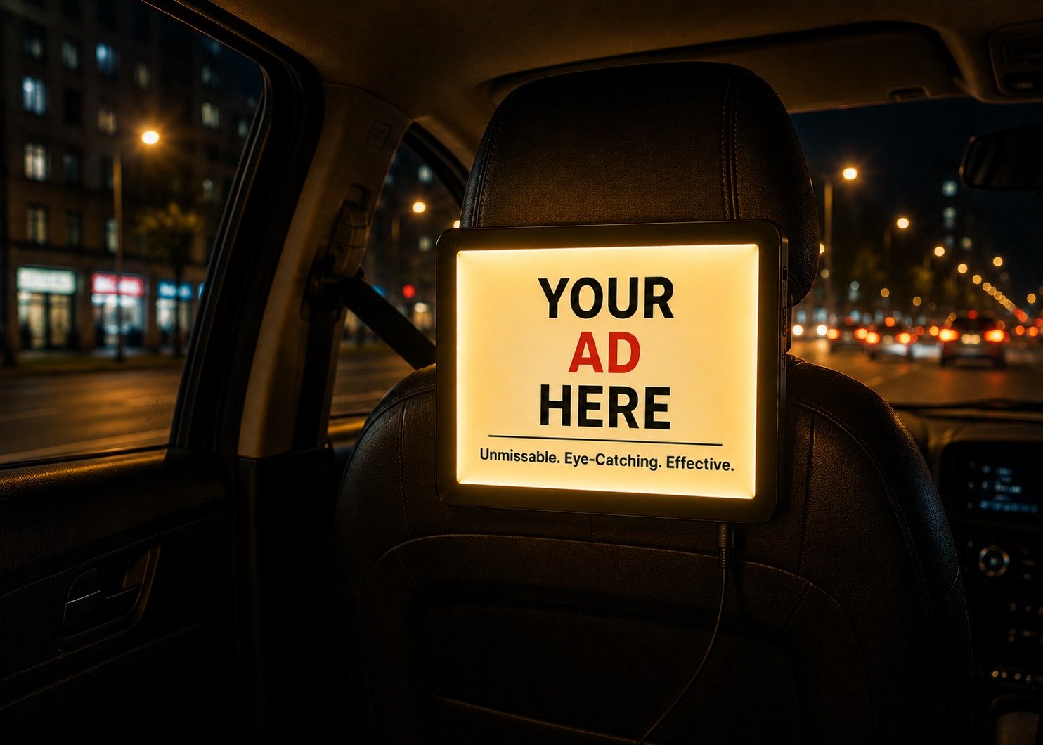 In-vehicle advertising display